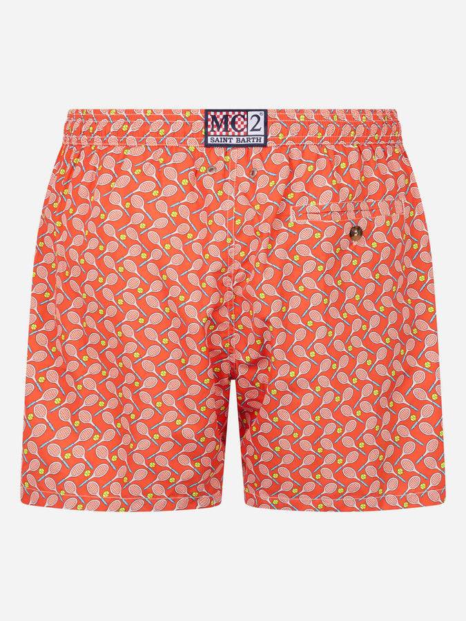 Mc2 Saint Barth Costume da bagno da uomo in tessuto leggero Lighting Micro Fantasy con stampa tennis Sostegno trimestrale