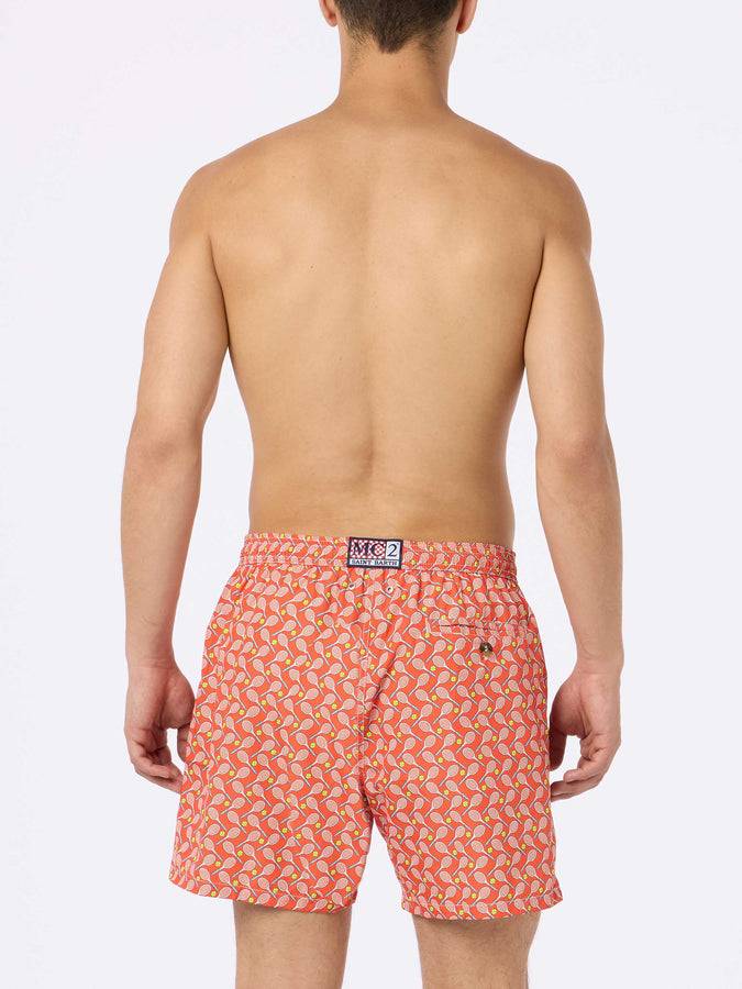 Mc2 Saint Barth Costume da bagno da uomo in tessuto leggero Lighting Micro Fantasy con stampa tennis Sostegno trimestrale