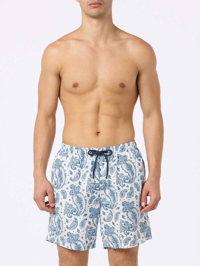 Mc2 Saint Barth Costume uomo in tessuto leggero Lighting con stampa paisley Solo un giorno rimasto