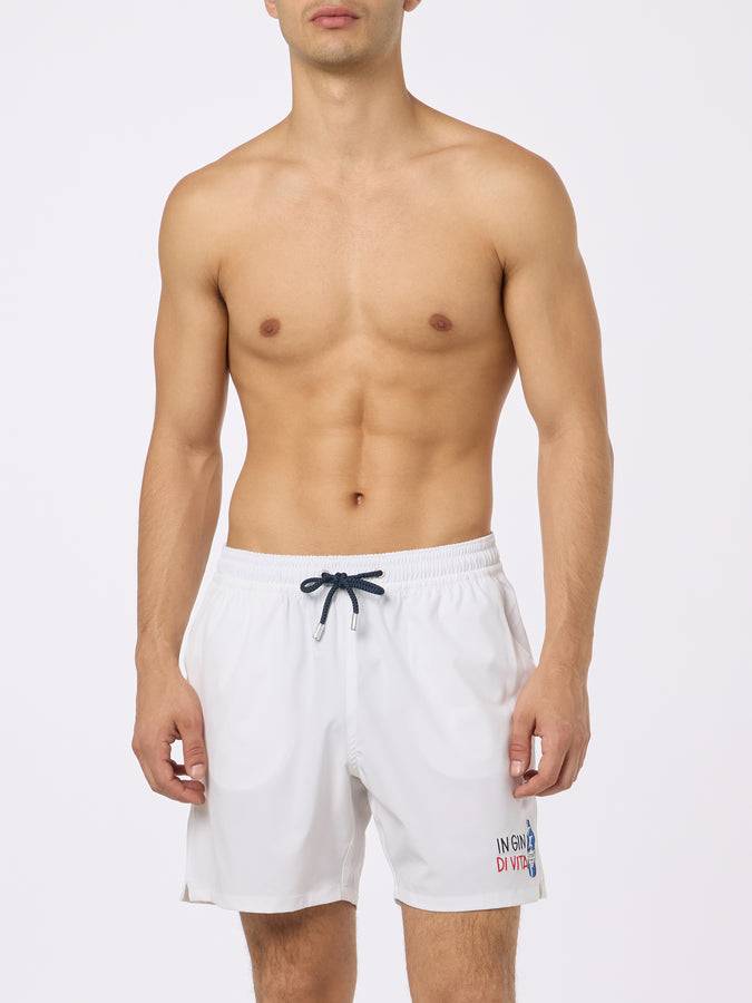 Mc2 Saint Barth Man Comfort swim shorts with In Gin di Vita embroidery | INSULTI LUMINOSI SPECIAL EDITION Enormi sconti