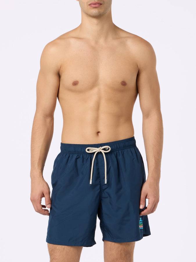 Mc2 Saint Barth Boxer mare uomo Gustavia lunghezza media con ricamo Portofino Gin | PORTOFINO GIN EDIZIONE SPECIALE Trasporto libero internazionale