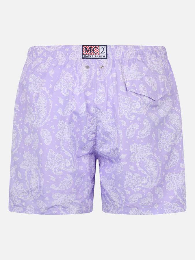 Mc2 Saint Barth Costume uomo in tessuto leggero Lighting con stampa paisley Duty-free