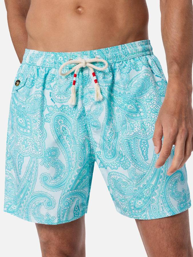 Mc2 Saint Barth Costume da uomo in tessuto leggero Lighting 70 con stampa paisley 50% di sconto per tempo limitato
