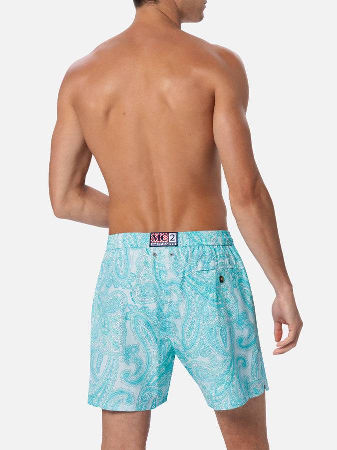 Mc2 Saint Barth Costume da uomo in tessuto leggero Lighting 70 con stampa paisley 50% di sconto per tempo limitato