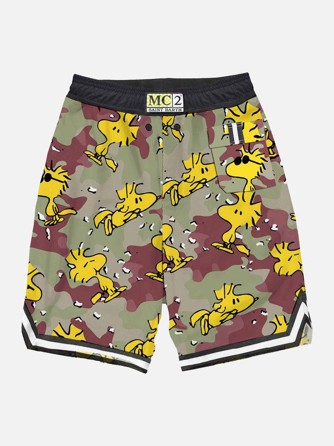 Mc2 Saint Barth Pantaloncini da bagno lunghi con stampa Woodstock | WOODSTOCK - EDIZIONE SPECIALE PEANUTS™ Promozione Limitata