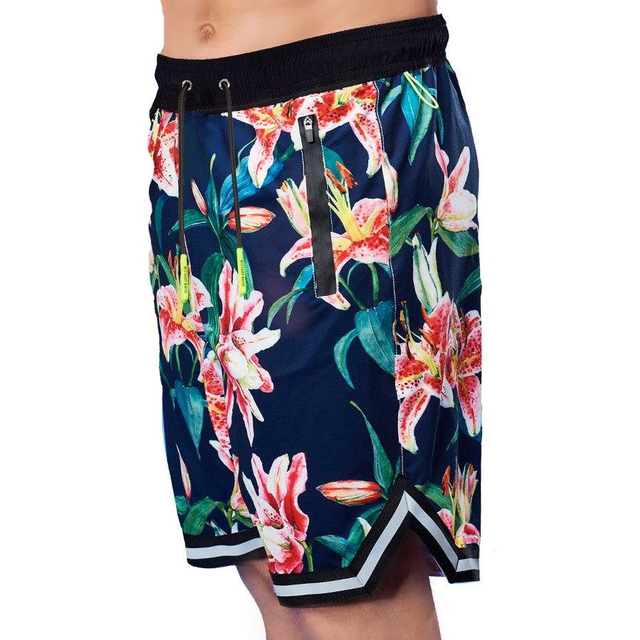 Mc2 Saint Barth Pantaloncini da bagno con stampa tropicale stile surf Sottocosto