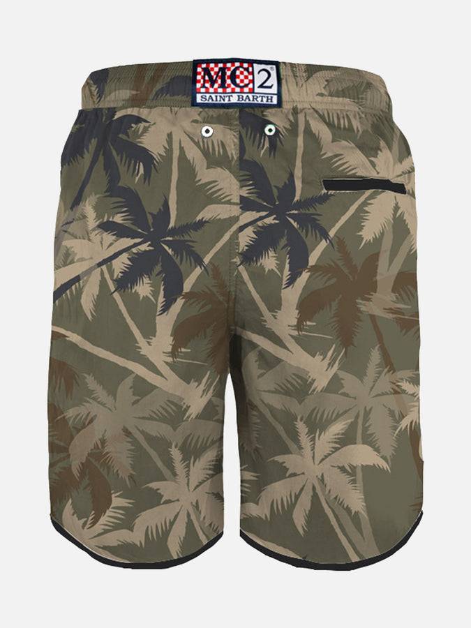 Mc2 Saint Barth Pantaloncini da surf con stampa palme Novità