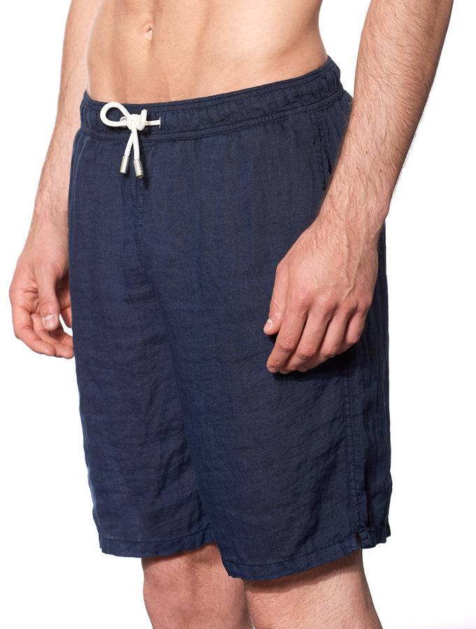 Mc2 Saint Barth Costume da bagno lungo in lino blu Presa