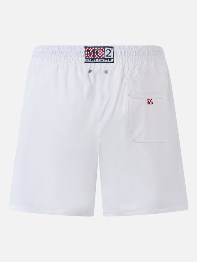 Mc2 Saint Barth Man Comfort swim shorts with In Gin di Vita embroidery | INSULTI LUMINOSI SPECIAL EDITION Online