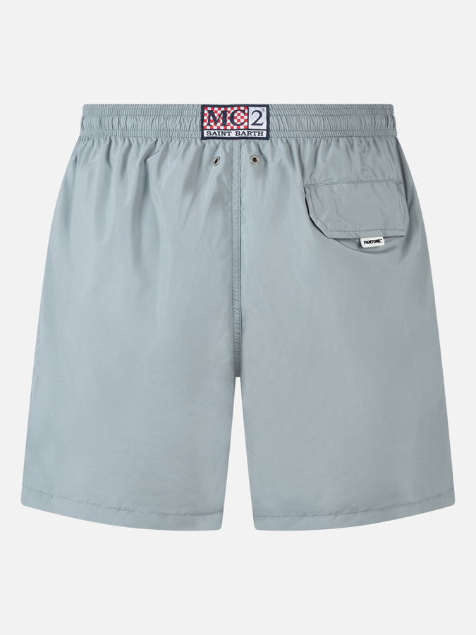Mc2 Saint Barth Man lightweight fabric grey swim-shorts Lighting Pantone | PANTONE SPECIAL EDITION In Vendita