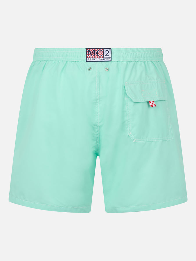 Mc2 Saint Barth Pantaloncini da bagno uomo di media lunghezza verde salvia Patmos I Più Venduti