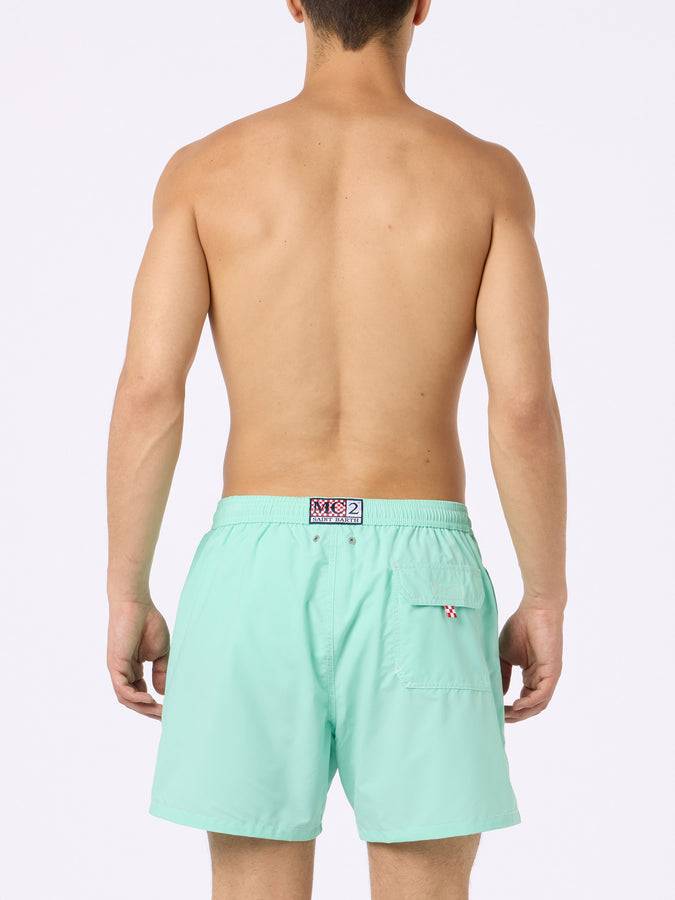 Mc2 Saint Barth Pantaloncini da bagno uomo di media lunghezza verde salvia Patmos I Più Venduti