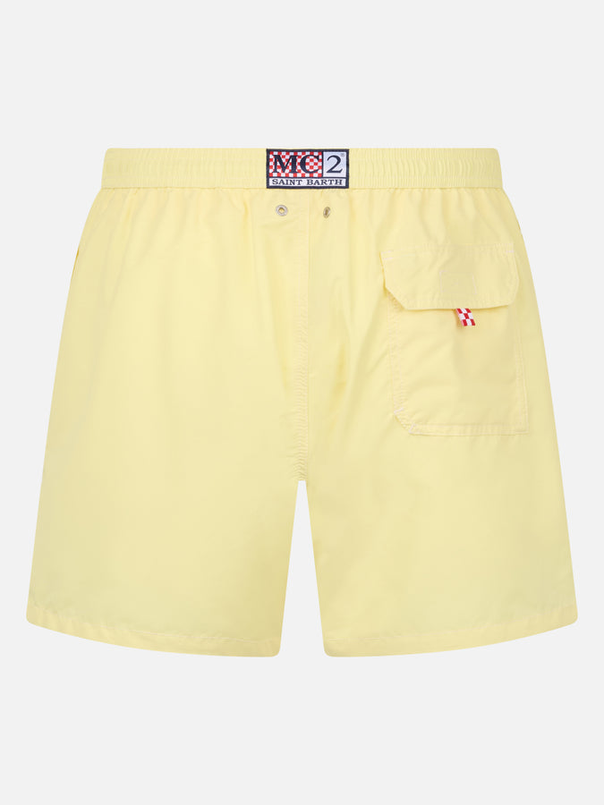 Mc2 Saint Barth Costume da bagno da uomo di media lunghezza Patmos di colore giallo pallido Sconto di tempo limitato