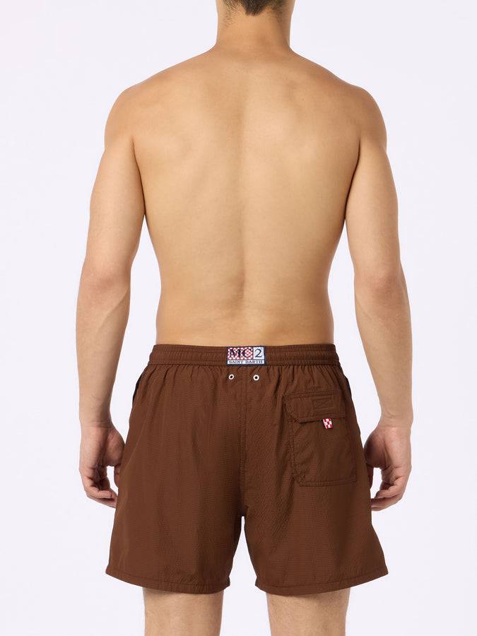 Mc2 Saint Barth Pantaloncino mare uomo in seersucker Patmos Offerta speciale