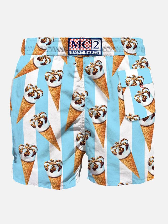 Mc2 Saint Barth Costume da bagno da uomo classico con stampa Cornetto | ALGIDA® EDIZIONE SPECIALE Comprane uno, ottenene uno gratis