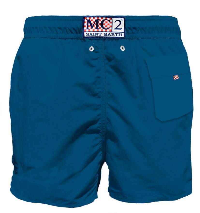 Mc2 Saint Barth Costume da bagno uomo blu con taschino Super Saving Price