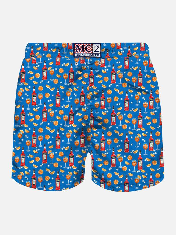 Mc2 Saint Barth Costume da bagno da uomo in tessuto leggero con stampa Spritz | EDIZIONE SPECIALE APEROL Latest stili
