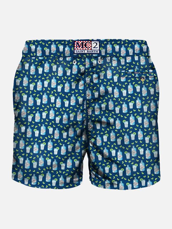 Mc2 Saint Barth Costume da bagno da uomo in tessuto leggero con stampa gin | GIN MARE EDIZIONE SPECIALE Ultimi due giorni