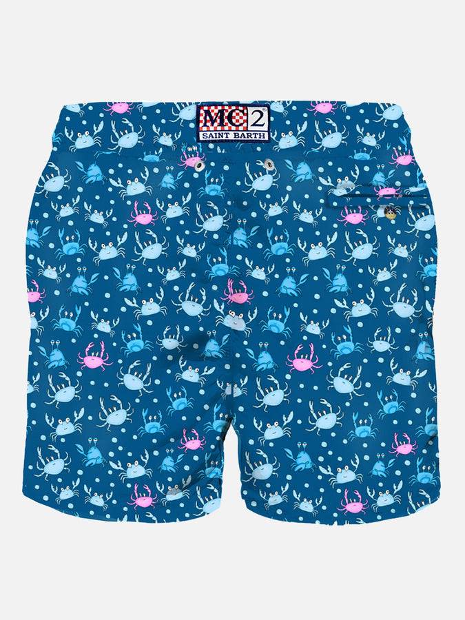 Mc2 Saint Barth Costume da bagno da uomo in tessuto leggero con stampa granchi Enormi sconti