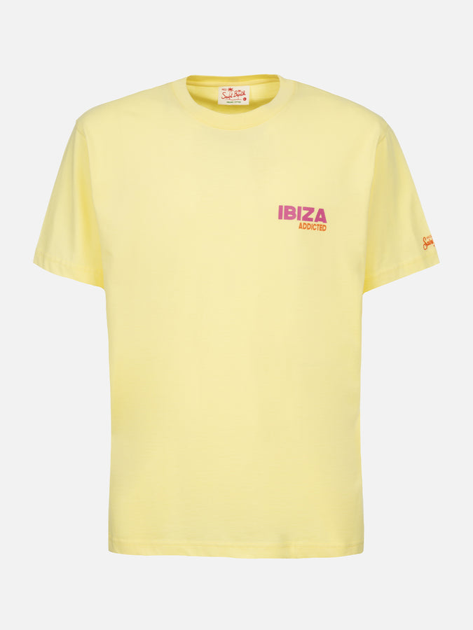 Mc2 Saint Barth T-shirt uomo in cotone con stampa piazzata cartolina Ibiza Addicted Limitato a 3 giorni