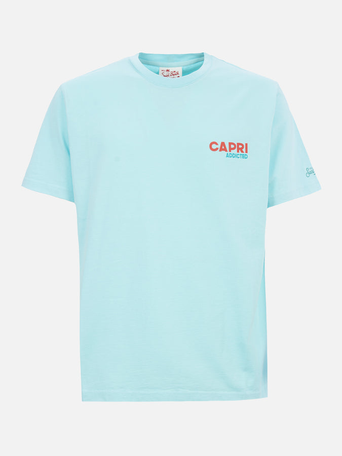 Mc2 Saint Barth T-shirt uomo in cotone con stampa piazzata cartolina Capri Addicted Esporta salva