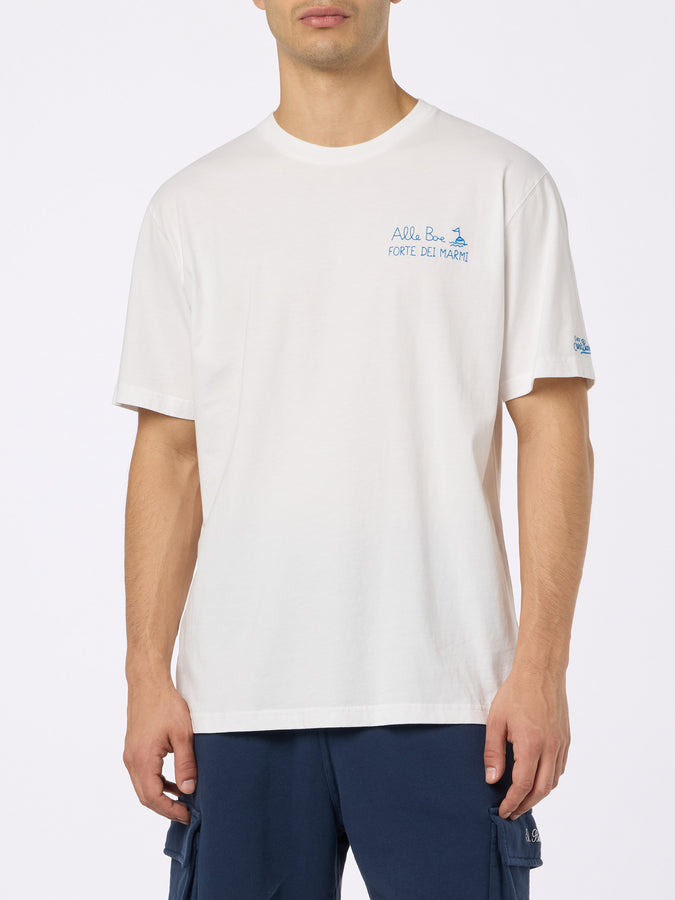 Mc2 Saint Barth Man classic fit cotton jersey t-shirt Portofino with Vado a Forte print | ALLE BOE SPECIAL EDITION Black Friday Prezzi