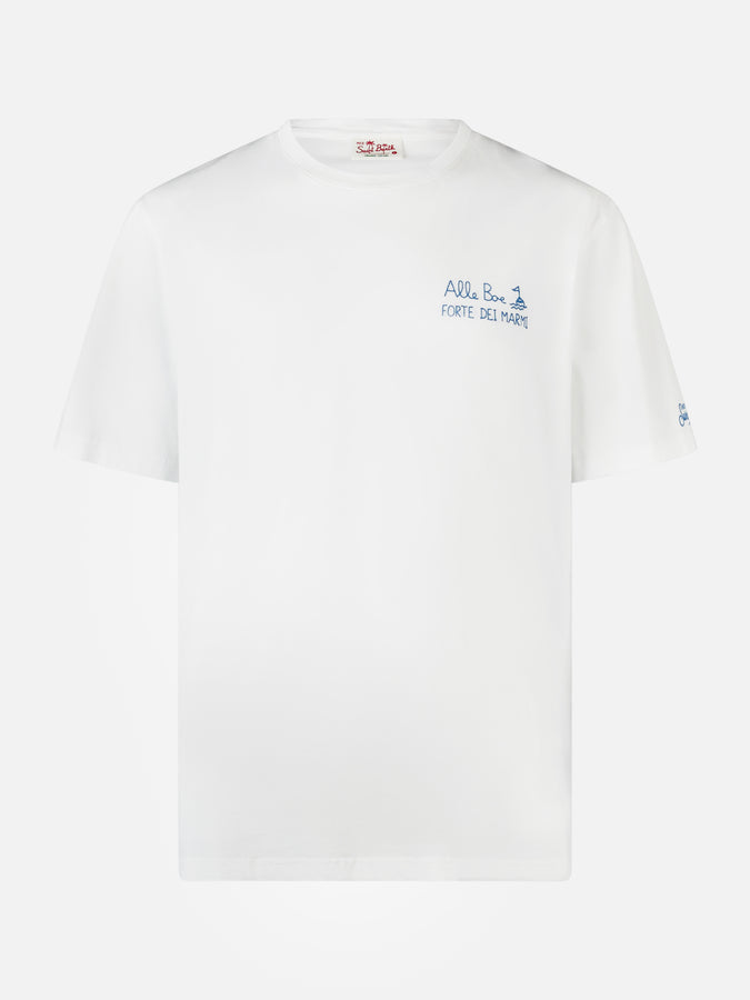 Mc2 Saint Barth Man classic fit cotton jersey t-shirt Portofino with Vado a Forte print | ALLE BOE SPECIAL EDITION Black Friday Prezzi