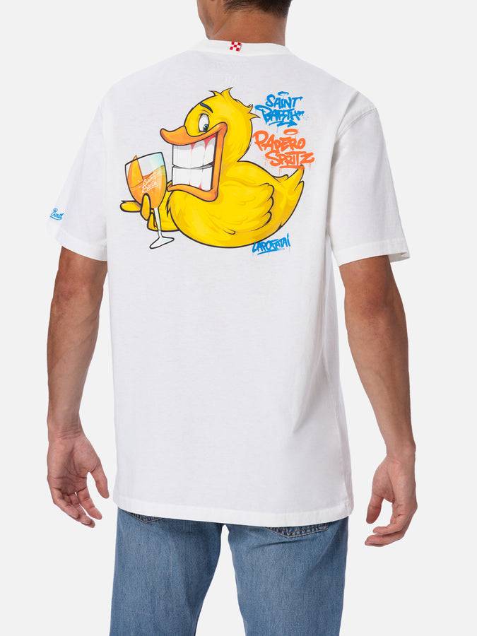 Mc2 Saint Barth T-shirt uomo in cotone con stampa piazzata fronte e retro Cryptopuppets Ducky Aperitif | EDIZIONE SPECIALE CRYPTOPUPPETS Sconti questo mese