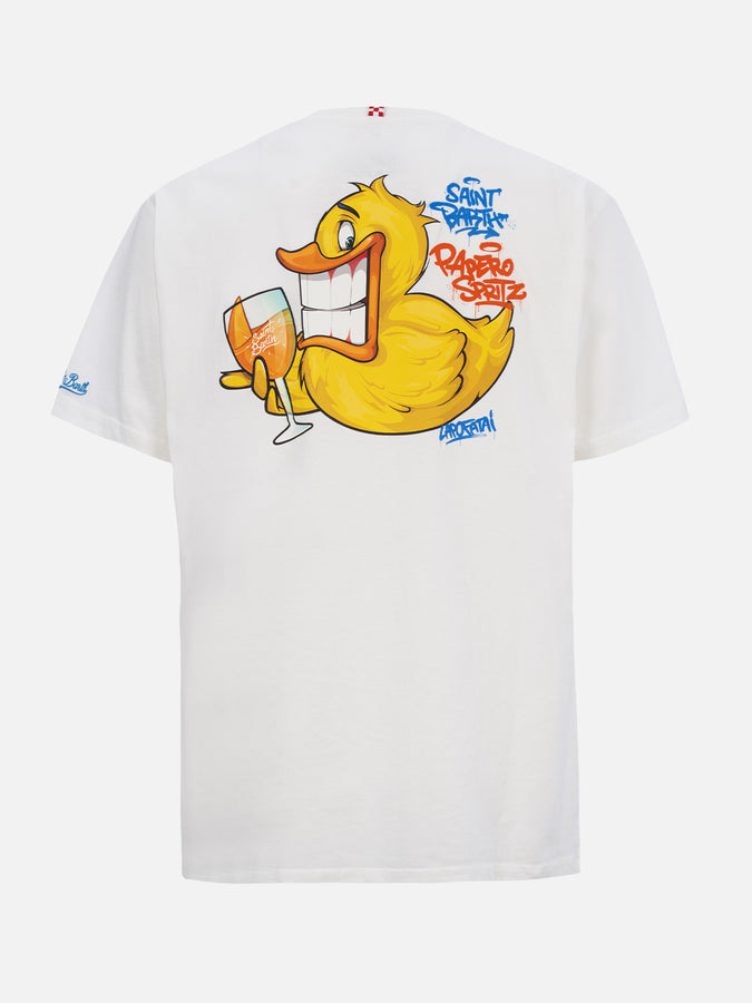 Mc2 Saint Barth T-shirt uomo in cotone con stampa piazzata fronte e retro Cryptopuppets Ducky Aperitif | EDIZIONE SPECIALE CRYPTOPUPPETS Sconti questo mese