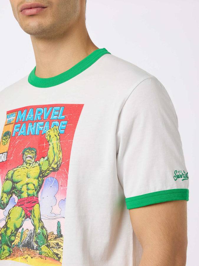 Mc2 Saint Barth Man cotton t-shirt with Hulk print | MARVEL SPECIAL EDITION Italy