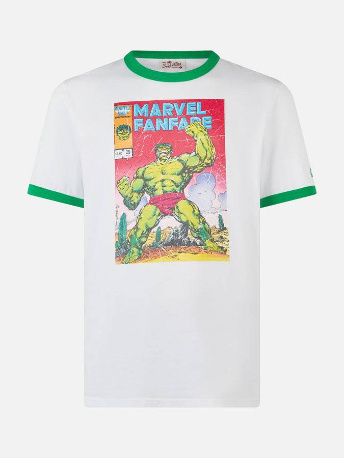 Mc2 Saint Barth Man cotton t-shirt with Hulk print | MARVEL SPECIAL EDITION Italy