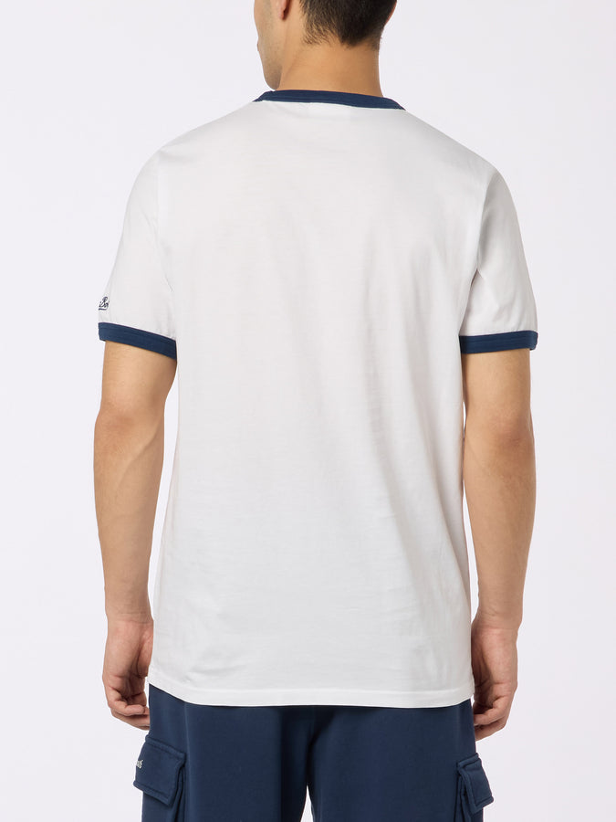 Mc2 Saint Barth Man cotton t-shirt with Avengers print | MARVEL SPECIAL EDITION Italia