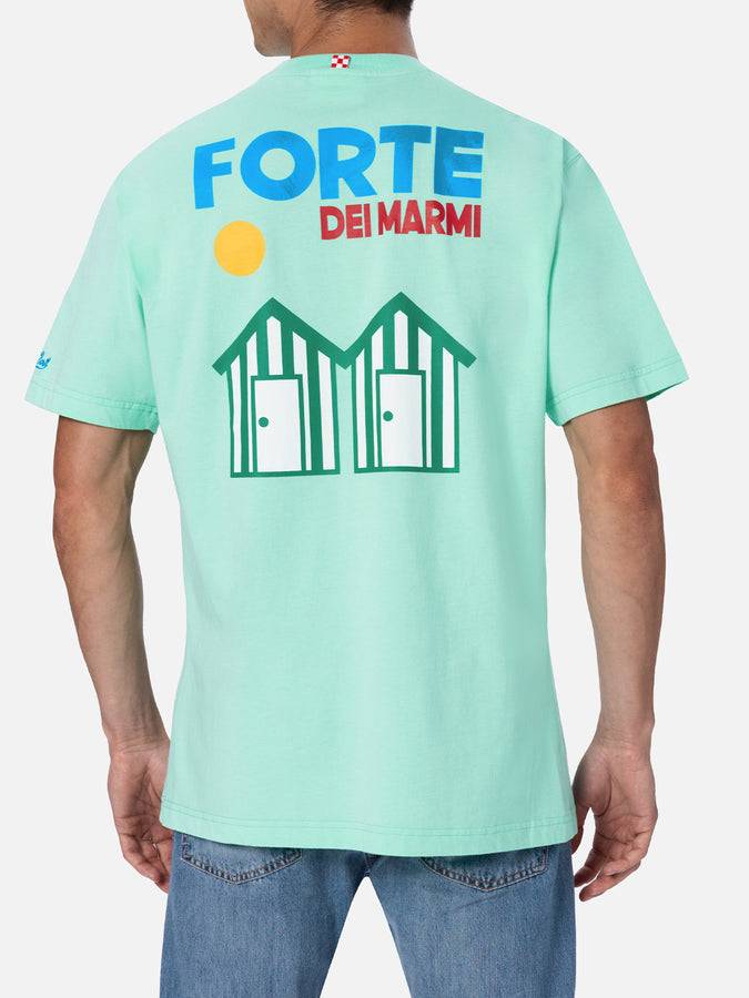 Mc2 Saint Barth T-shirt uomo in cotone con stampa piazzata cartolina Forte dei Marmi Qualità