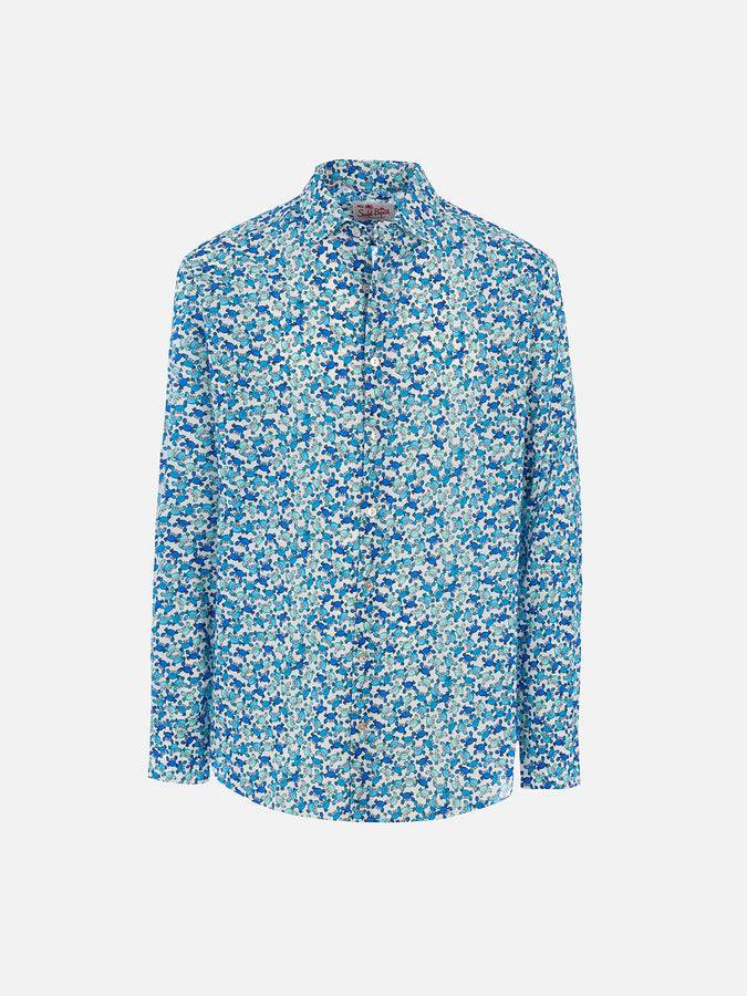 Mc2 Saint Barth Man muslin cotton shirt Sikelia with crab print Acquista Ora