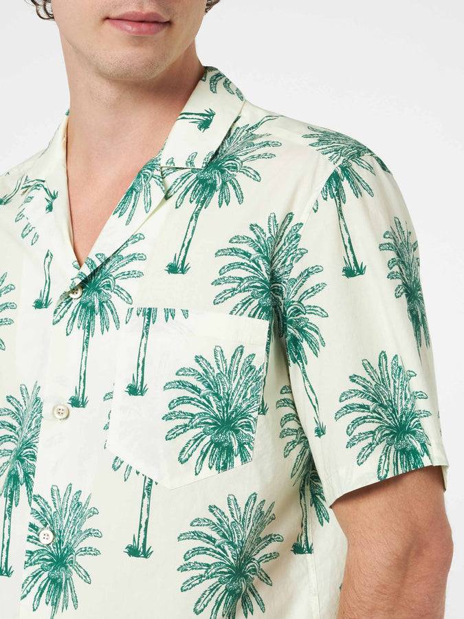 Mc2 Saint Barth Camicia da uomo Kalea in cotone con stampa palme In Vendita