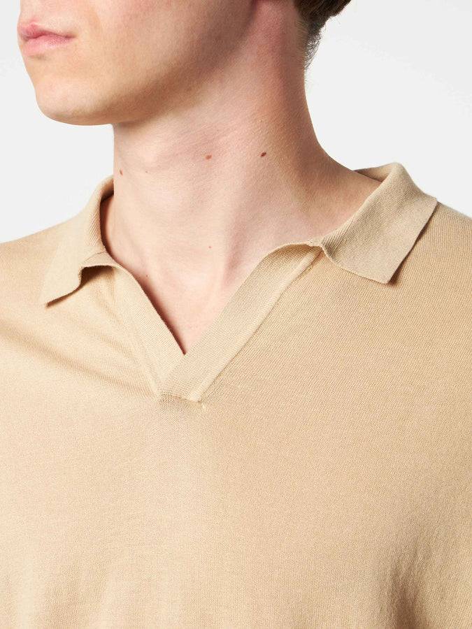 Mc2 Saint Barth Polo da uomo beige in maglia Vendite Flash