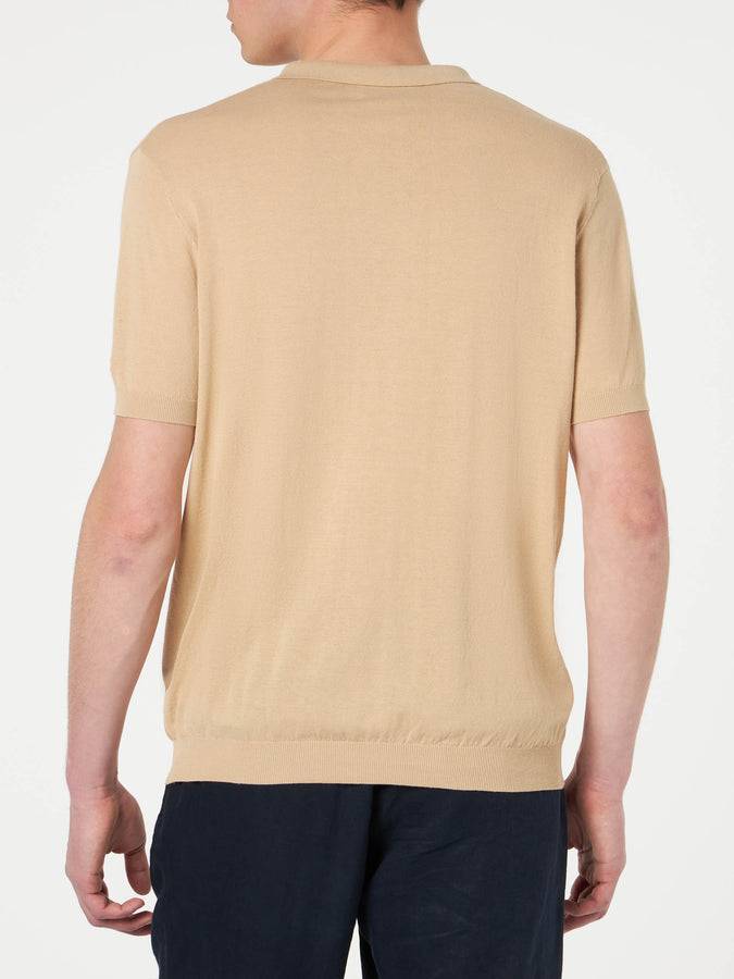 Mc2 Saint Barth Polo da uomo beige in maglia Vendite Flash