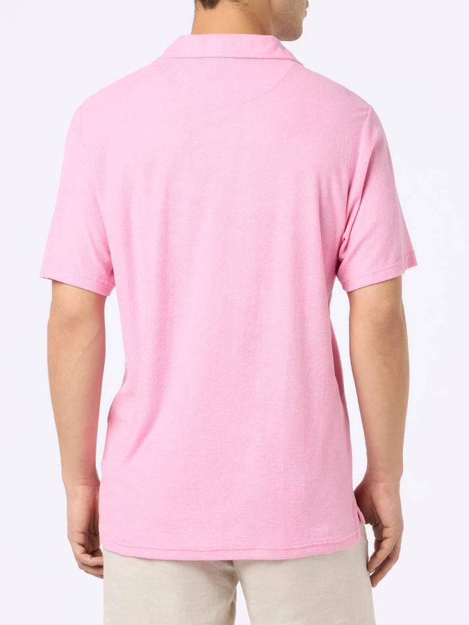 Mc2 Saint Barth Polo da uomo in spugna rosa Jeremy Prezzo di fabbrica