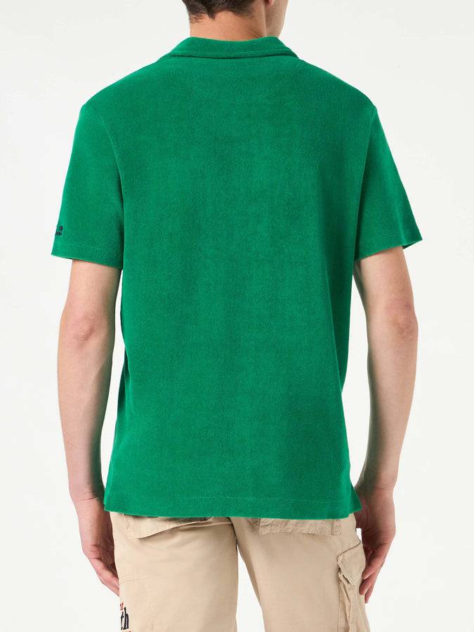 Mc2 Saint Barth Polo da uomo in spugna verde Grande vendita