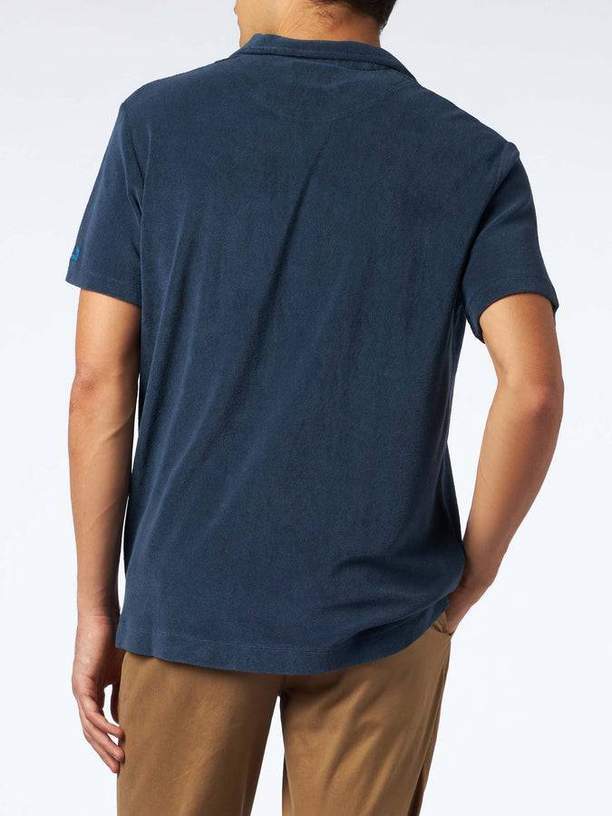 Mc2 Saint Barth Polo da uomo in spugna blu navy Flash Sale