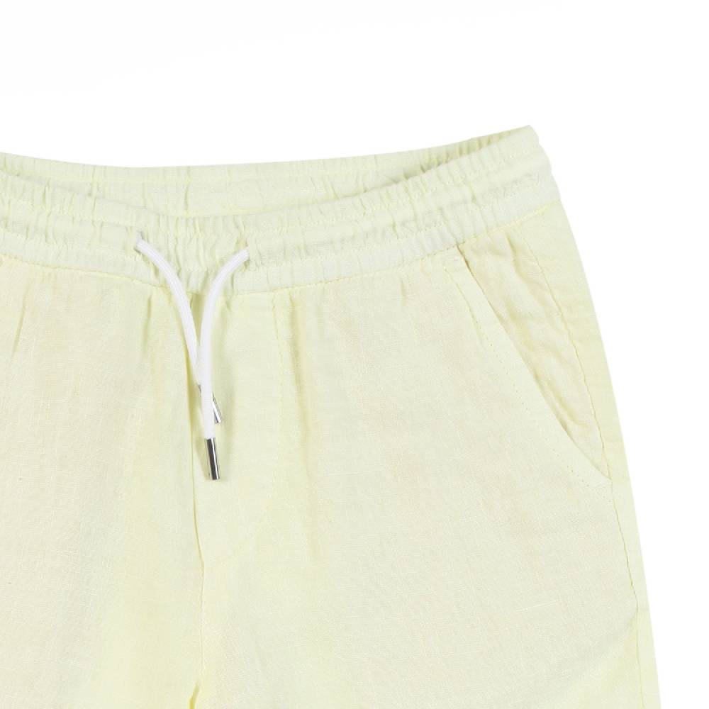 Nupkeet Bermuda Giallo In Lino – Cucolo Economico