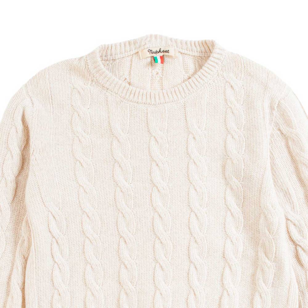 Nupkeet Pullover Girocollo Manica Lunga a Trecce – Varem Online
