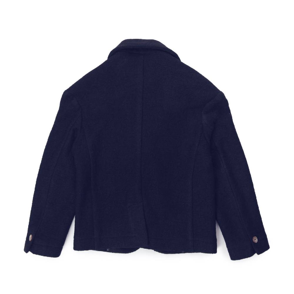 Nupkeet Giacca Davide misto lana blu Vendita Calda