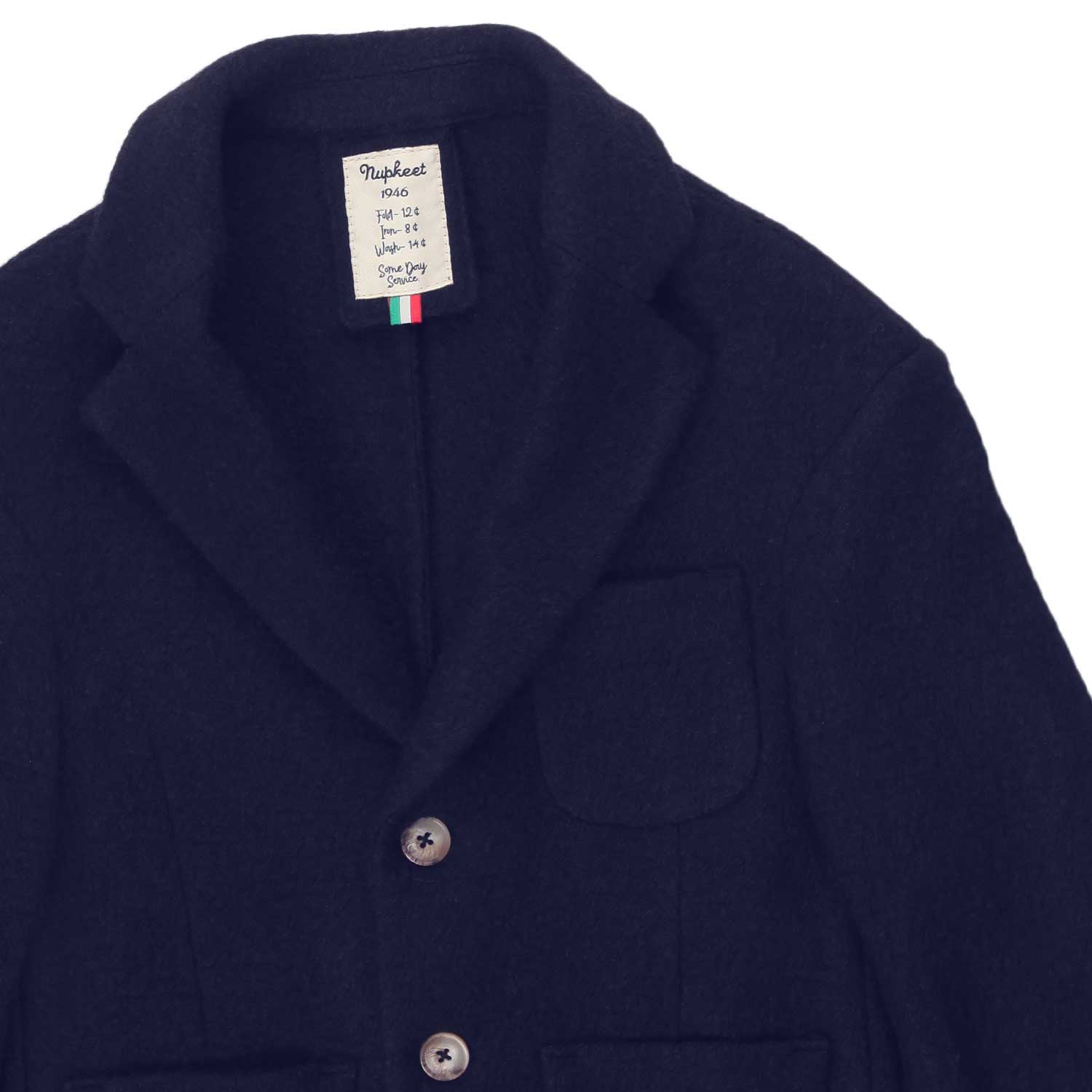 Nupkeet Giacca Davide misto lana blu Vendita Calda