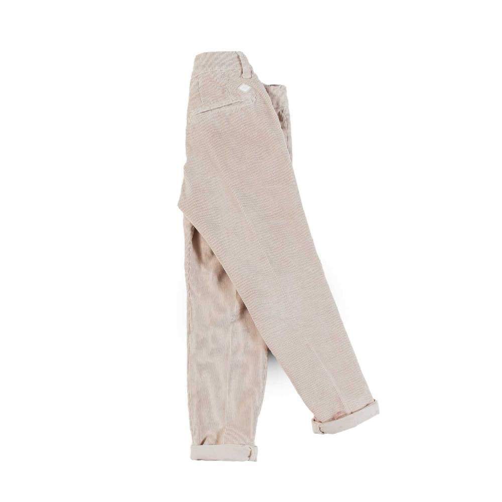 Nupkeet Pantalone con Pinces in Velluto Operato Stretch – Vattern Italy