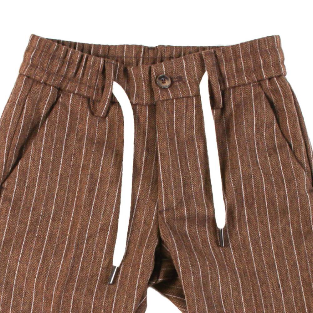 Nupkeet Pantalone con Coulisse in Panno Spinato – Torrei Italia