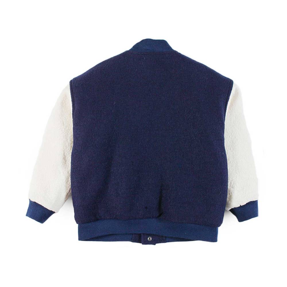Nupkeet Bomber Bicolore con Patch in lana cotta – Castello Soddisfazione Garantita