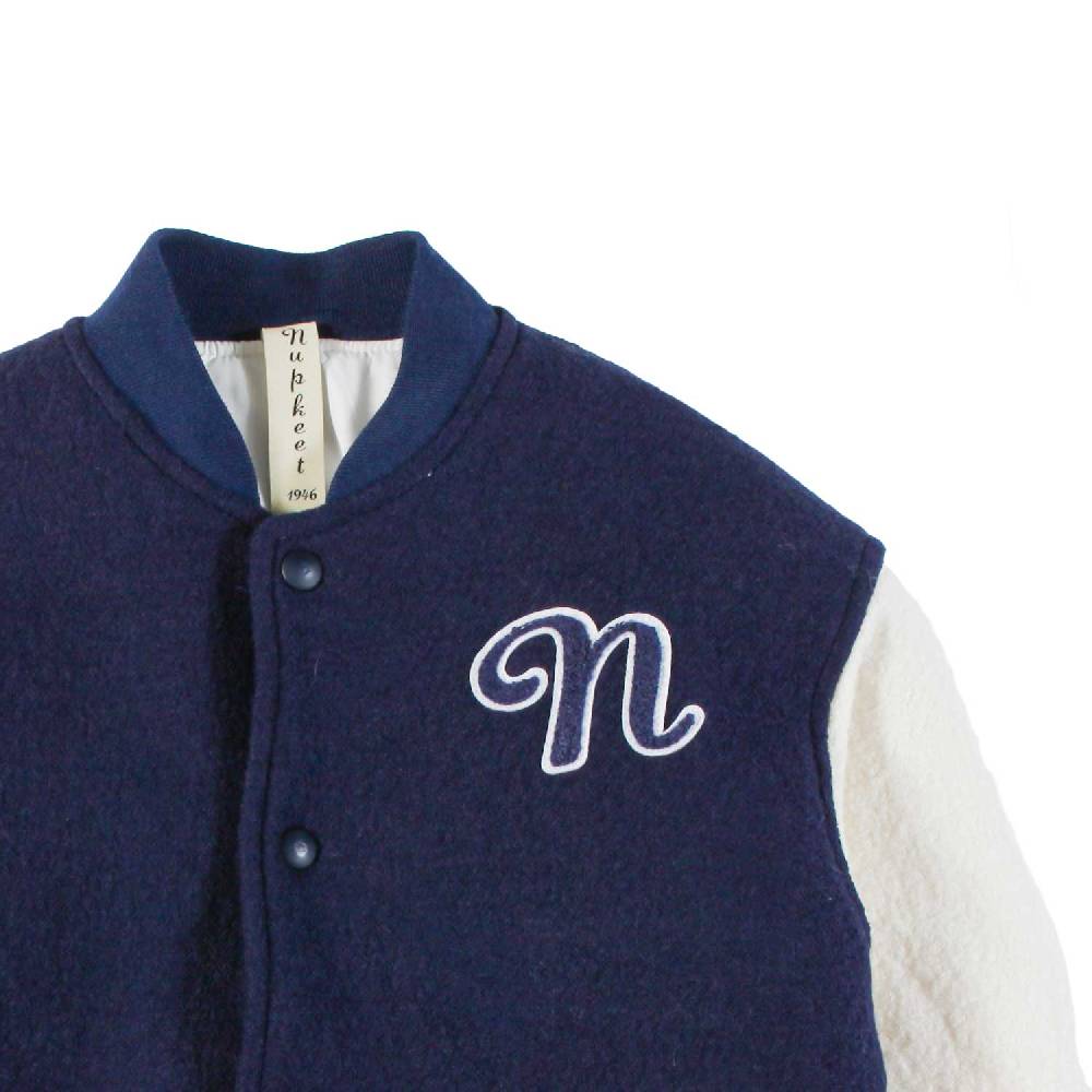 Nupkeet Bomber Bicolore con Patch in lana cotta – Castello Soddisfazione Garantita