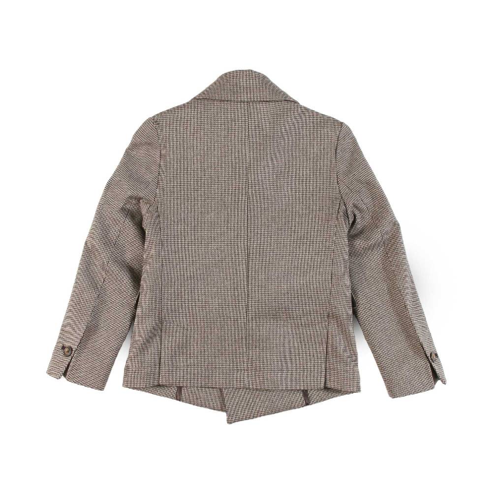 Nupkeet Giacca 2 bottoni in gabardine pied de poule – Liscia Acquista Ora