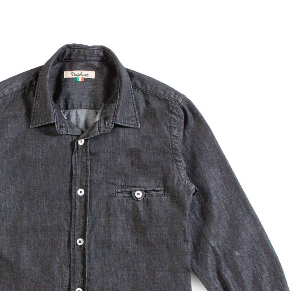 Nupkeet Camicia in Chambray nero – Morello Sconto